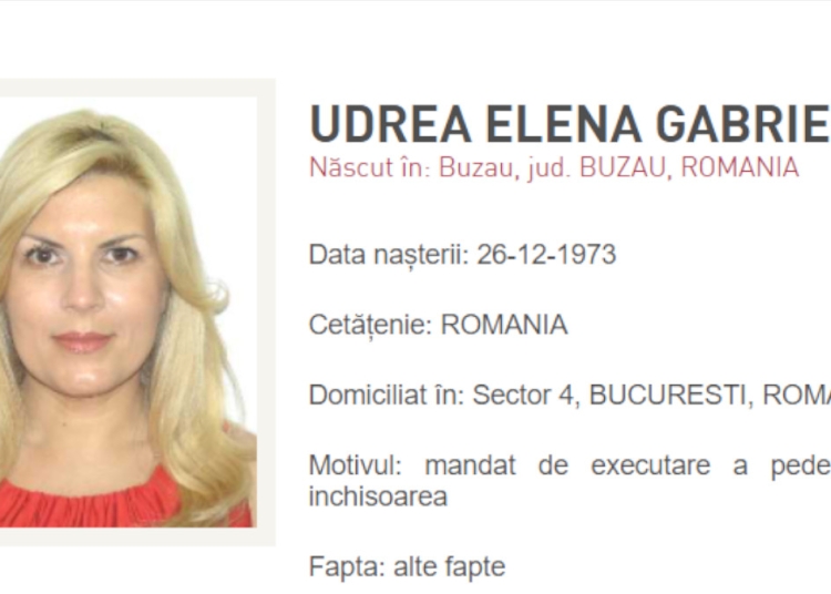 Elena Udrea a fost dată în urmărire