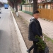 Minor prins la furat de trandafiri. FOTO Primăria Hârșova