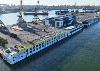 Nave fluviale de croazieră, în Portul Constana. FOTO Portul Constanța