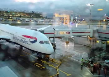 Avion British Airways pe aeroportul Heathrow. FOTO Cătălin SCHIPOR