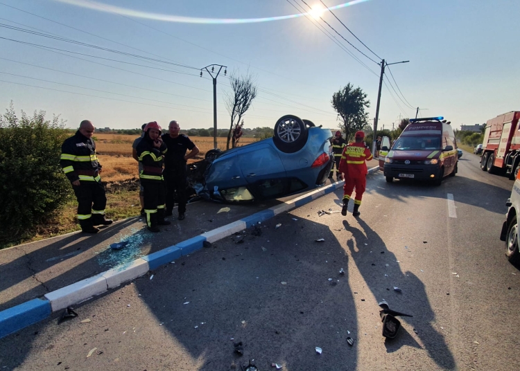 Accident rutier la intrarea în Costinești. FOTO FP