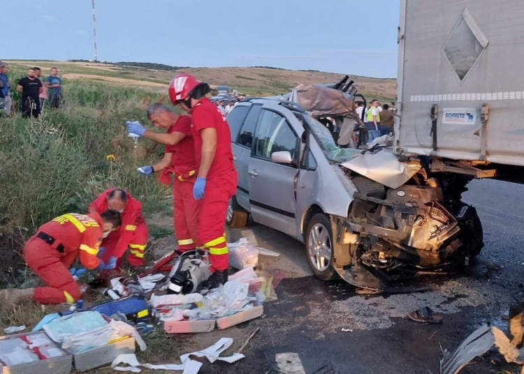 Accident mortal în județul Vaslui. FOTO ISU Vaslui