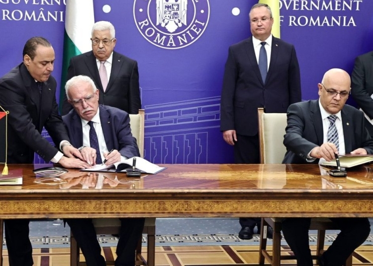 Semnarea acordului între România și Palestina. FOTO Guvernul României