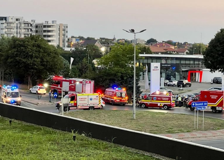 Accident mortal în sensul giratoriu. FOTO SAJ Constanța