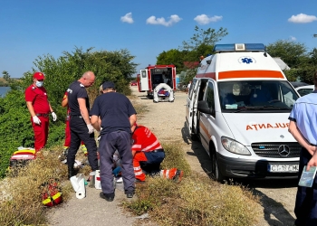 Persoană recuperată din canal în zona Medgidia. FOTO FP