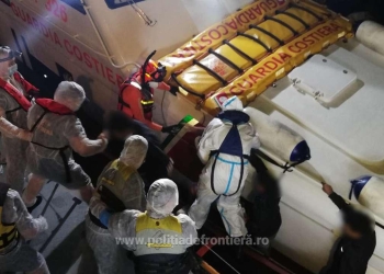 Misiune de salvare în Marea Mediterană. FOTO Poliția de Frontieră