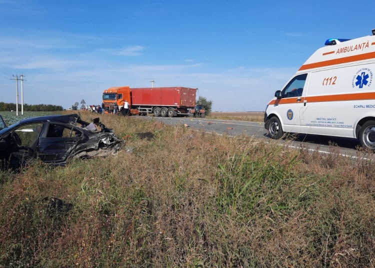 Accident rutier grav în zona Drajna. FOTO ISU Călărași