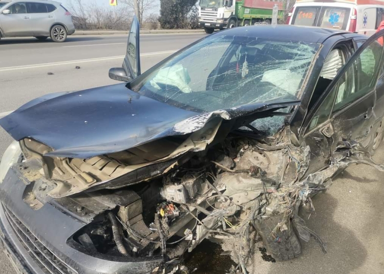 Accident rutier pe podul de la Agigea. Sursa foto: Adi Mihalcea/Facebook