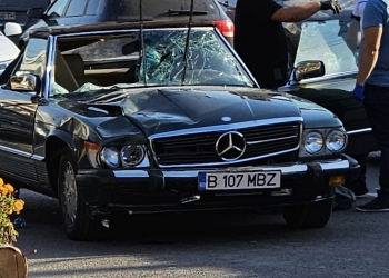 mașina implicată în accident