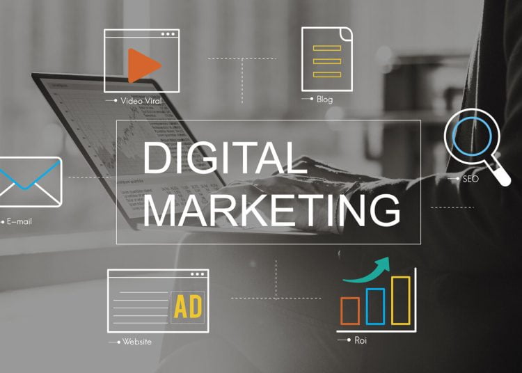 Digital Marketing Media Technology Graphic Concept