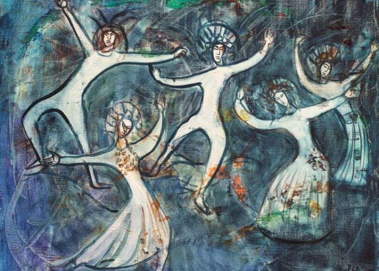 FOTO: Artmark, Dans nocturn, Magdalena Rădulescu, 1902, Râmnicu Vâlcea - 1983, Paris