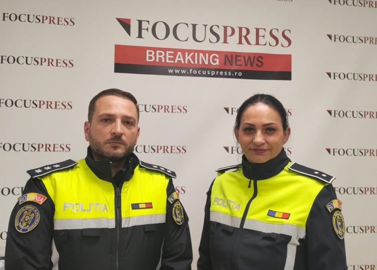 Comisarul-șef George Munteanu și inspectorul Olimpia Ceară