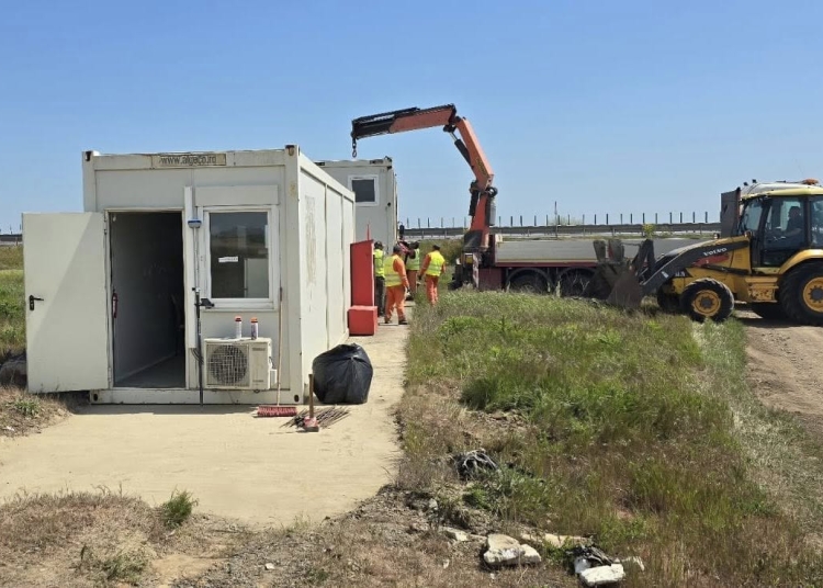 Organizare de șantier pentru construirea Nodului Rutier A4