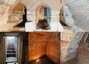 Cripta paleocreștină de sub Colegiul „Mihai Eminescu“, primul mormânt pictat descoperit în Dobrogea