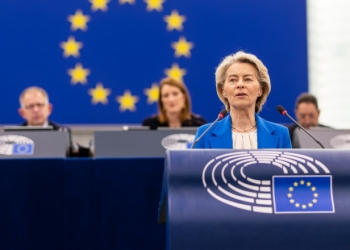 Ursula von der Leyen, președinte Comisiei Europene, în plenul Parlamentului European. Foto: Profimedia Images