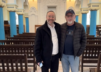 Rabinul Danny Moore din Manchester, alături de Sorin-Lucian Ionescu