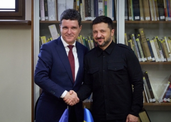 Președintele României, Nicușor Dan, alături de președintele ucrainean Volodimir Zelenski. Foto. Profimedia