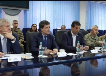 Nicușor Dan, Cătălin Predoiu, Radu Miruță - ședință la Constanța